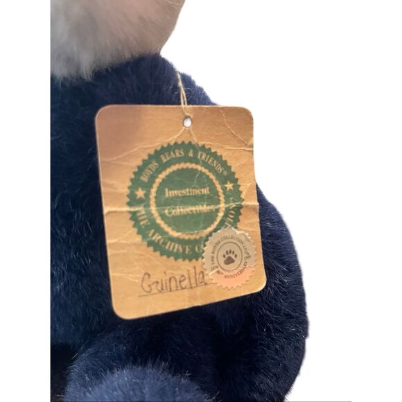 New Boyds Bears Blue and Ivory Guinella Teddy Bear Plush Stuffed Animal 12" - Picture 8 of 11